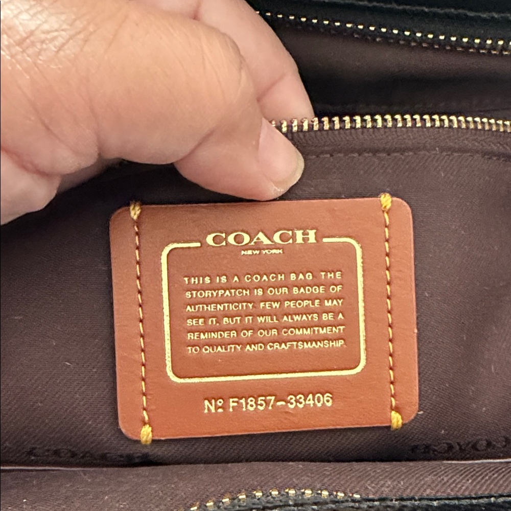 🔴SOLD!!!!🔴Coach Black Satchel with Gold Accents - Picture 6 of 9